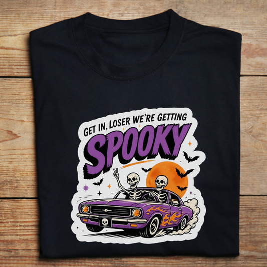 Get In Loser, We’re Getting Spooky Halloween Graphic Tee