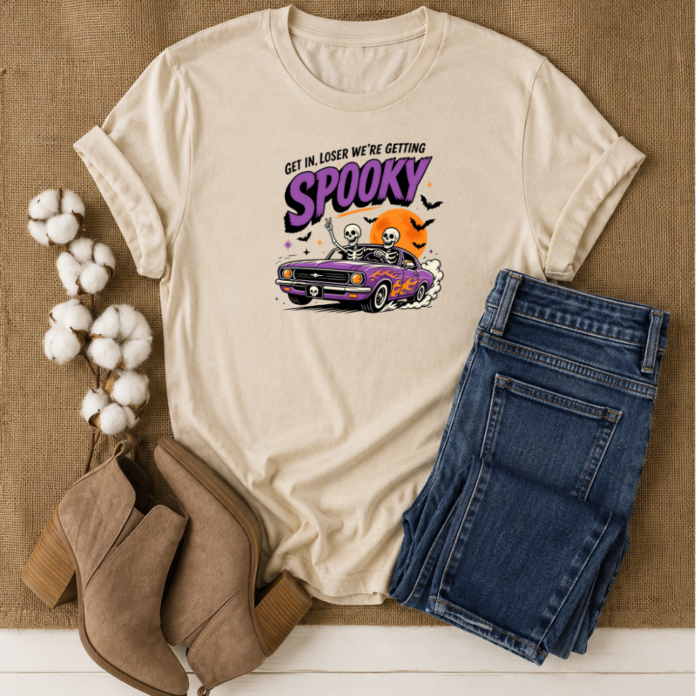 Get In Loser, We’re Getting Spooky Halloween Graphic Tee